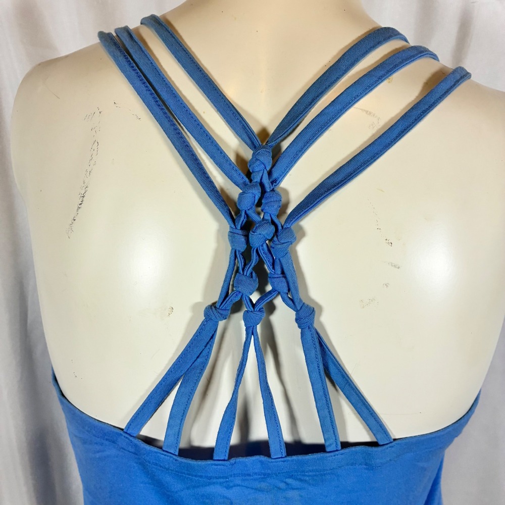 Disney Lilo & Stitch Blue Graphic Tank Top Braided Strappy Back Juniors XL - Picture 3 of 4